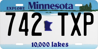 MN license plate 742TXP