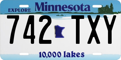 MN license plate 742TXY