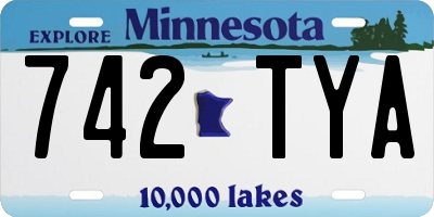 MN license plate 742TYA