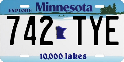 MN license plate 742TYE