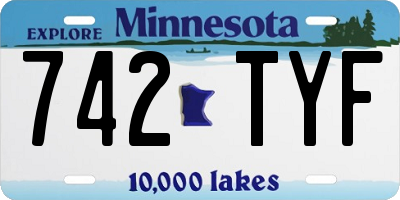 MN license plate 742TYF