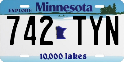 MN license plate 742TYN