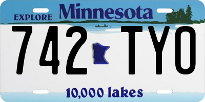 MN license plate 742TYO