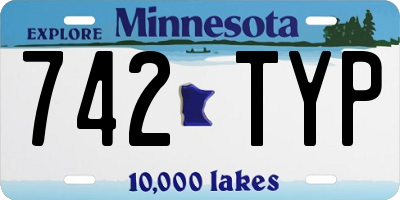 MN license plate 742TYP