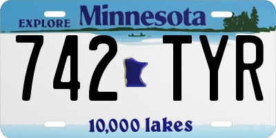 MN license plate 742TYR