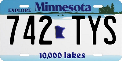 MN license plate 742TYS