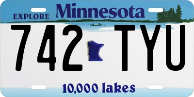 MN license plate 742TYU
