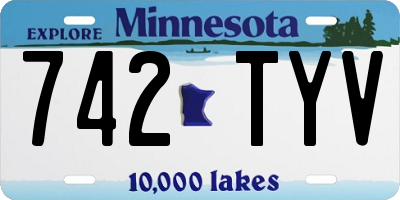 MN license plate 742TYV