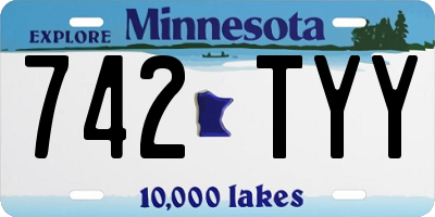 MN license plate 742TYY