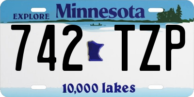 MN license plate 742TZP