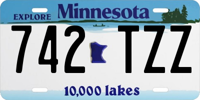 MN license plate 742TZZ