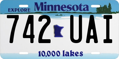 MN license plate 742UAI