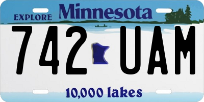 MN license plate 742UAM