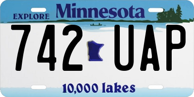 MN license plate 742UAP