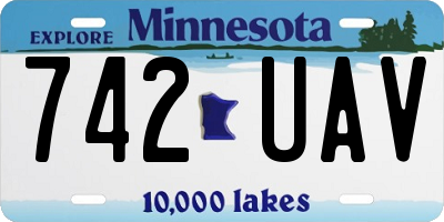 MN license plate 742UAV
