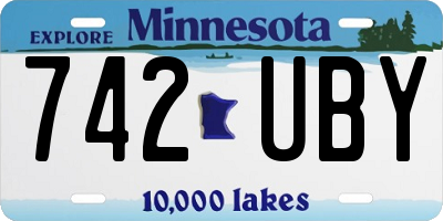 MN license plate 742UBY
