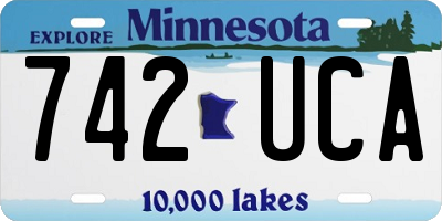 MN license plate 742UCA