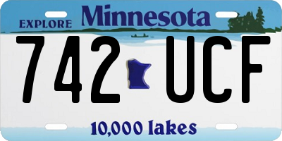 MN license plate 742UCF