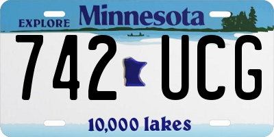 MN license plate 742UCG