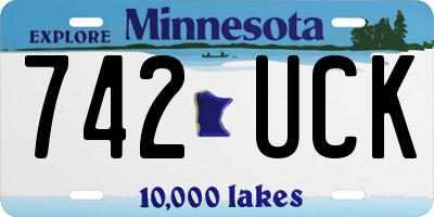 MN license plate 742UCK