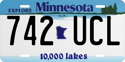 MN license plate 742UCL