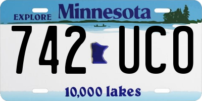 MN license plate 742UCO