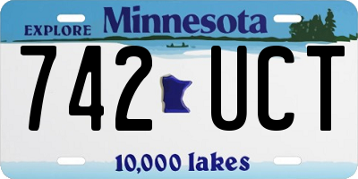 MN license plate 742UCT