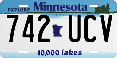 MN license plate 742UCV