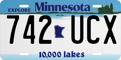 MN license plate 742UCX