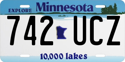 MN license plate 742UCZ