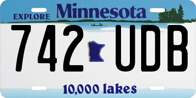 MN license plate 742UDB