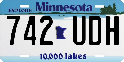 MN license plate 742UDH