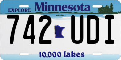 MN license plate 742UDI