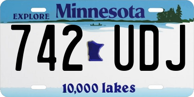 MN license plate 742UDJ