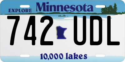 MN license plate 742UDL