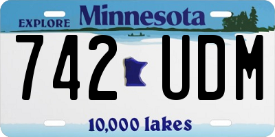 MN license plate 742UDM