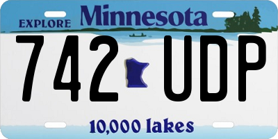 MN license plate 742UDP