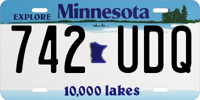 MN license plate 742UDQ