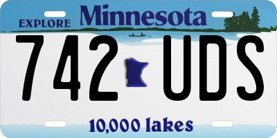 MN license plate 742UDS