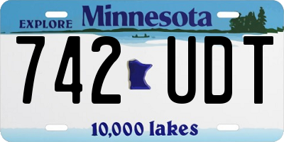 MN license plate 742UDT