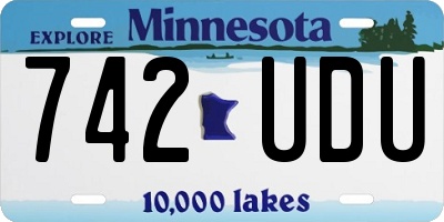 MN license plate 742UDU