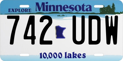 MN license plate 742UDW