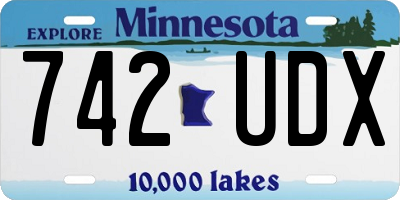 MN license plate 742UDX