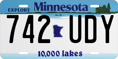 MN license plate 742UDY