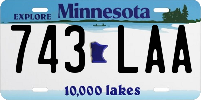 MN license plate 743LAA