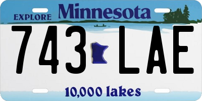 MN license plate 743LAE