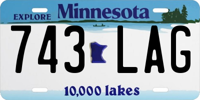 MN license plate 743LAG