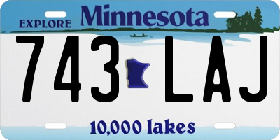 MN license plate 743LAJ