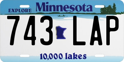 MN license plate 743LAP