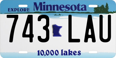 MN license plate 743LAU